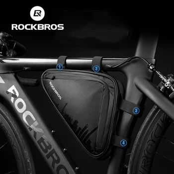 Велосипед ROCKBROS Треугольная сумка на передней раме велосипеда, сверхлегкая трубка, небольшой пакет, сумка для инструментов для ремонта, аксессуары для велоспорта на открытом воздухе