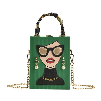 Вечерние сумки Для женщин, Новая модная Кожаная сумка через плечо, женская жесткая высококачественная дизайнерская сумка для вечеринок в стиле хип-хоп Изображение 2