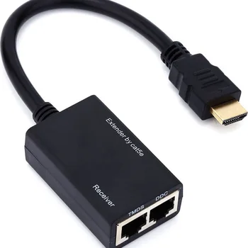 1080P HDMI-Совместимый Удлинитель Cat5e Cat 6 Ethernet-Сигнал RJ45 Lan Конвертер 3D HDMI-Совместимый Передатчик-Приемник TX RX 30M Изображение 2