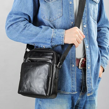 AETOO Новая мужская сумка для поездок на работу из воловьей кожи, мужская сумка из воловьей кожи, модная мужская сумка на одно плечо, мужской стиль