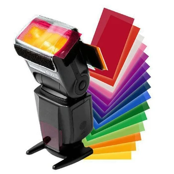 12 цветов/набор цветных фильтров для вспышки Speedlite, карточки для фотогелей Canon/ Nikon, фильтр для вспышки Speedlight