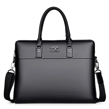 Мужской портфель, Дизайнерская сумка для документов, офисные мужские деловые сумки из искусственной кожи, портфель для ноутбука на плечо для мужа