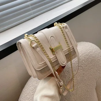Модная женская маленькая сумка на цепочке из искусственной кожи, высококачественные женские новые сумки-мессенджеры, дизайнерские женские сумки, сумка через плечо