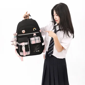 Школьные сумки ISO BSCI для девочек, школьные сумки, шерстяные черные сумки, школьный рюкзак odm oem