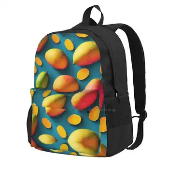 Яркие и лаконичные рюкзаки для школьников, подростков, дорожные сумки для девочек С фруктовым тропическим рисунком, бирюзовый, Оранжевый, желтый, красный