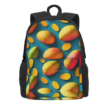 Яркие и лаконичные рюкзаки для школьников, подростков, дорожные сумки для девочек С фруктовым тропическим рисунком, бирюзовый, Оранжевый, желтый, красный Изображение 2