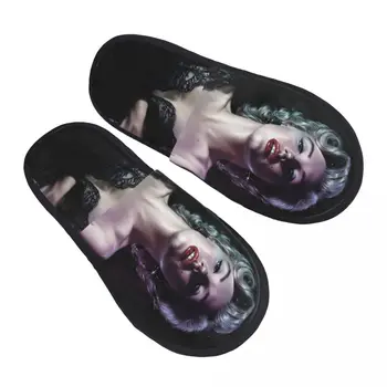 Сексуальные женские тапочки Marilyns Monroe с мягкими потертостями и эффектом памяти, женская домашняя обувь для спа в стиле абстрактного поп-арта