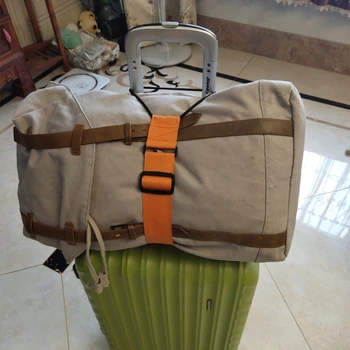 Прочный нейлоновый ремешок для упаковки багажа, универсальная регулируемая длина, сверхмощный ремень для дорожной сумки для деловой поездки и отпуска Изображение 2