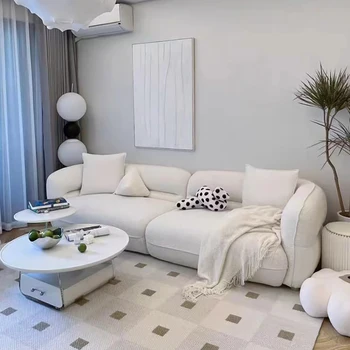 Роскошная мебель для гостиной изогнутый/прямой тканевый диван Изображение 2