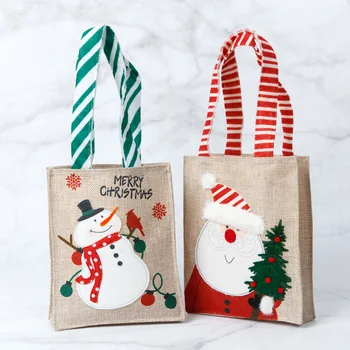Нетканые рождественские мешочки для конфет - идеально подходят для подарков и украшения