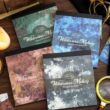 4 упаковки / ЛОТ Wilderness Melody series ретро бумажный блокнот для заметок
