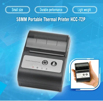 2023 Интерфейс USB + Bluetooth 58 мм мини-чековый принтер tharmal HCC-T2P Изображение 2