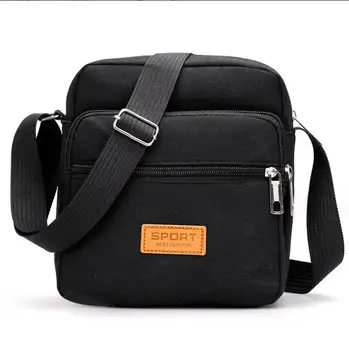 Мужская холщовая сумка через плечо, маленькая квадратная сумка для делового отдыха, сумка для поездок на работу, мужская сумка через плечо большой емкости