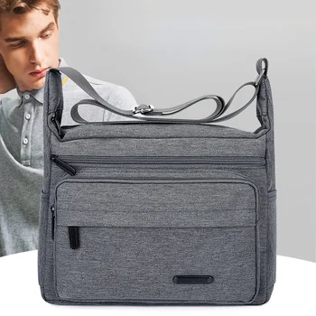 Новая деловая легкая сумка через плечо, мужская сумка-мессенджер, модная сумка через плечо, мужская сумка-слинг, горизонтальная боковая сумка для мужчин