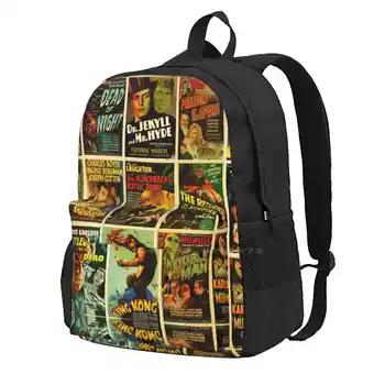 Винтажные классические постеры фильмов ужасов, школьные сумки, Дорожный рюкзак для ноутбука, Винтажные классические фильмы для кинопроизводства