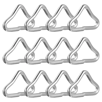 20шт серебристых треугольных колец, пряжки, V-образные кольца для запасных частей для батута
