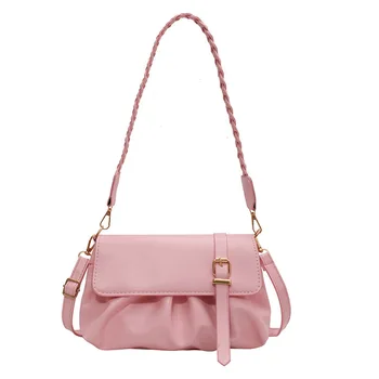 Простая повседневная женская сумка Ins, новая модная сумка через плечо, плиссированная облачная сумка, сумка для подмышек ярких цветов, дневной клатч