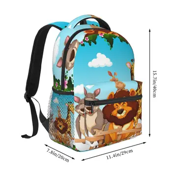 Женский рюкзак Wild Animals Fence, модная сумка для женщин, мужская школьная сумка, сумка для книг Mochila Изображение 2