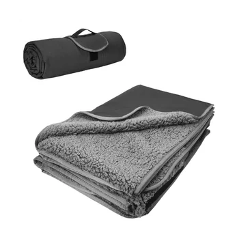 Ветрозащитное теплое одеяло для кемпинга на открытом воздухе, Портативное водонепроницаемое туристическое одеяло для кемпинга и рыбалки, морозостойкое флисовое одеяло Изображение 2