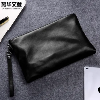 Мужская сумка Shihua Ad из натуральной кожи, мужская сумка-конверт большой емкости из мягкой кожи