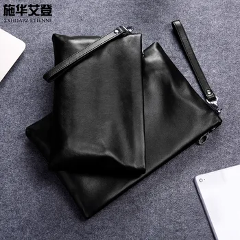 Мужская сумка Shihua Ad из натуральной кожи, мужская сумка-конверт большой емкости из мягкой кожи Изображение 2