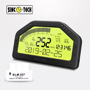 SincoTech 6,5-дюймовая ЖК-приборная панель OBD2 Race Dash 11-в-1 Датчик скорости автомобиля/ об/мин/Вольт/уровня топлива/Температуры водяного воздуха (903)