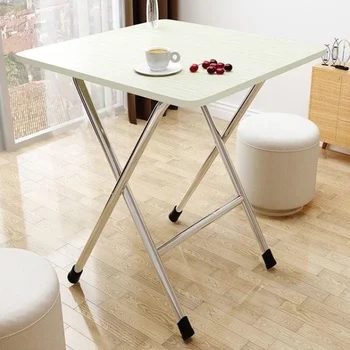 Портативный простой обеденный стол для путешествий на открытом воздухе, складной маленький столик, кровать, обеденный стол, мебель для дома Изображение 2
