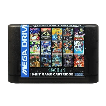 Игровой картридж MegaDrive MD 138 в 1 для 16 битной игры Sega для Mega Drive Mega Genesis PAL и NTSC Изображение 2