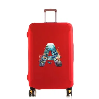 Пылезащитный чехол для багажа, чехол для удочки, протектор, многоразовый для стирки, 18-32-дюймовые дорожные принадлежности с рисунком в виде рыбьих букв Изображение 2