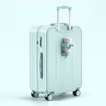 Новые чемоданы на колесах, чемодан для багажной тележки, женский Универсальный чемодан для студентов, Немой 24-дюймовый посадочный код для путешествий, мужской чемодан Изображение 2