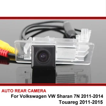 Для Volkswagen VW Sharan 7N Touareg 2011 ~ 2015 trasera Парковка Заднего Вида Автомобиля Обратная Резервная Камера Заднего Вида HD CCD Ночного Видения