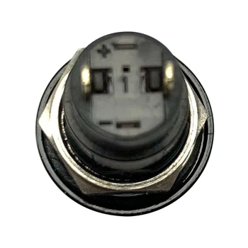 5-Кратный водонепроницаемый кнопочный переключатель с фиксацией 12 мм SPST 2A IP67, черный Изображение 2