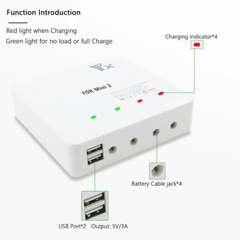 Для DJI Mini 2/MINI SE Зарядное устройство с четырехпозиционным управлением аккумулятором USB-зарядное устройство с дистанционным управлением, аксессуары для зарядки Изображение 2