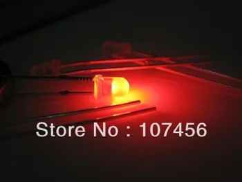 100шт 3 мм красных Ультра Ярких рассеянно-красных светодиодных ламп Новый молочно-белый объектив с большим/широкоугольным светодиодом