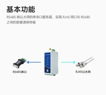 Последовательный порт к серверу связи Ethernet RS485 к сетевому порту rj45 модуль Modbus TCP/IP к RTU связь 12V24V DC Изображение 2