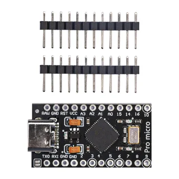 5V Pro Micro Type-C USB с 2-рядным контактным разъемом ATmega32U4 Плата разработки микросхем Модуль для arduino