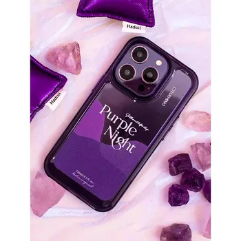 Оригинальные фиолетовые чехлы для телефонов, роскошный чехол для защиты линз, ударопрочный, грязеотталкивающий мягкий чехол из ТПУ для iPhone 12 13 14 Pro Max