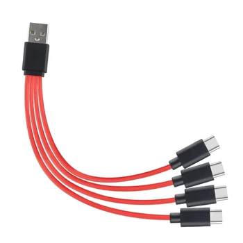 4 в 1 Преобразующий USB-кабель Type-C для планшета, ноутбука, разветвителя телефонного шнура FastCharge