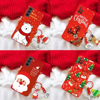 Рождественская елка, кукла-олень, Санта-Клаус, 3D брелок-подвеска, чехол для iPhone 13 13pro 13 Mini 13 Promax, подарочный чехол из мягкого ТПУ