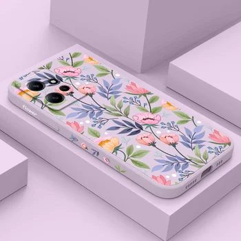 Чехол Для телефона Bloom Flowers Для Xiaomi Redmi Note 12 12S 11 11S 10 10T 10S 9 9S 8 7 Pro Plus 4G 5G Жидкий Силиконовый Чехол