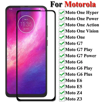 1-5 Шт. Полное Покрытие Из Закаленного Стекла Для Motorola One Hyper ActiVisiPower Защитный Экран Для Moto G6 G7 Play Plus Z3 Z4