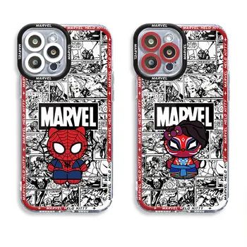 Чехол для телефона Apple iPhone 13 Pro Max 15 Plus XR 14 Pro 12 Mini X XS 8 11 7 6s SE Marvel Spidermans Hello Kitty Чехол