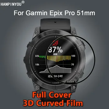 Для Garmin Epix Pro 51 мм 47 мм Часы Ultra Clear Full Cover 3D Изогнутое Покрытие Из Мягкой Пленки PMMA Защитная Пленка Для Экрана -Не Закаленное Стекло