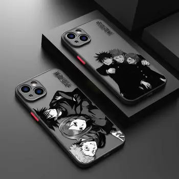 Чехол для телефона iPhone 14 13 12 11 Pro Max XR X 7 8 XS 6 6S Plus MINI Матовая Крышка Jujutsu Kaisen Art Аниме