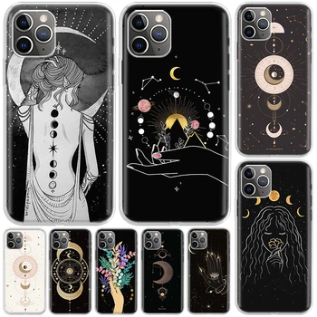 Чехол Moon Mystery Totem Witche Для iPhone 11 14 13 15 Pro Max 12 Mini Apple Phone Case X XR XS 7 Plus 8 + С Индивидуальным Принтом Shel