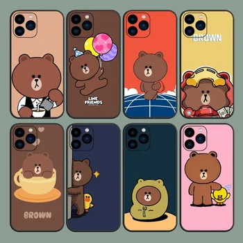 Прекрасный Чехол для телефона B-Brown Bears L-Line F-Friendss Для iPhone 8 11 12 13 14 15 Mini X XR XS PRO MAX Plus Shell
