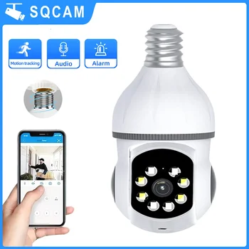 SQCAM Wifi камера безопасности e27 камера wifi 2-мегапиксельная IP-камера e27 wifi PTZ ночное видение видеонаблюдение аудио видео 1080P