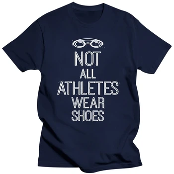 2019 Новая брендовая мужская футболка с коротким рукавом, забавная, не все спортсмены носят обувь - Футболка для пловцов, футболка с фильмом Изображение 2