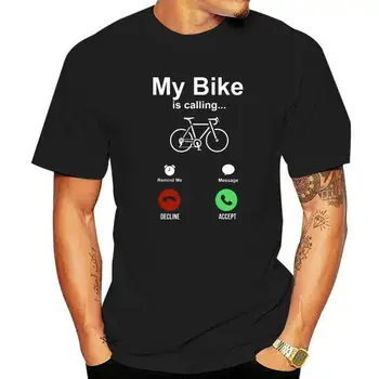 Забавная футболка My Bike Is Calling Cycling Cyclist, спортивная хлопковая уличная одежда с графическим рисунком, футболка Оверсайз с коротким рукавом, мужская одежда