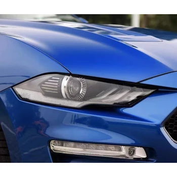 Крышка Объектива Передней Фары Автомобиля Ford Mustang 2018 2019 2020 2021 2022 Левая/Правая Сторона Прозрачная Крышка Корпуса Лампы Стеклянный Корпус Изображение 2